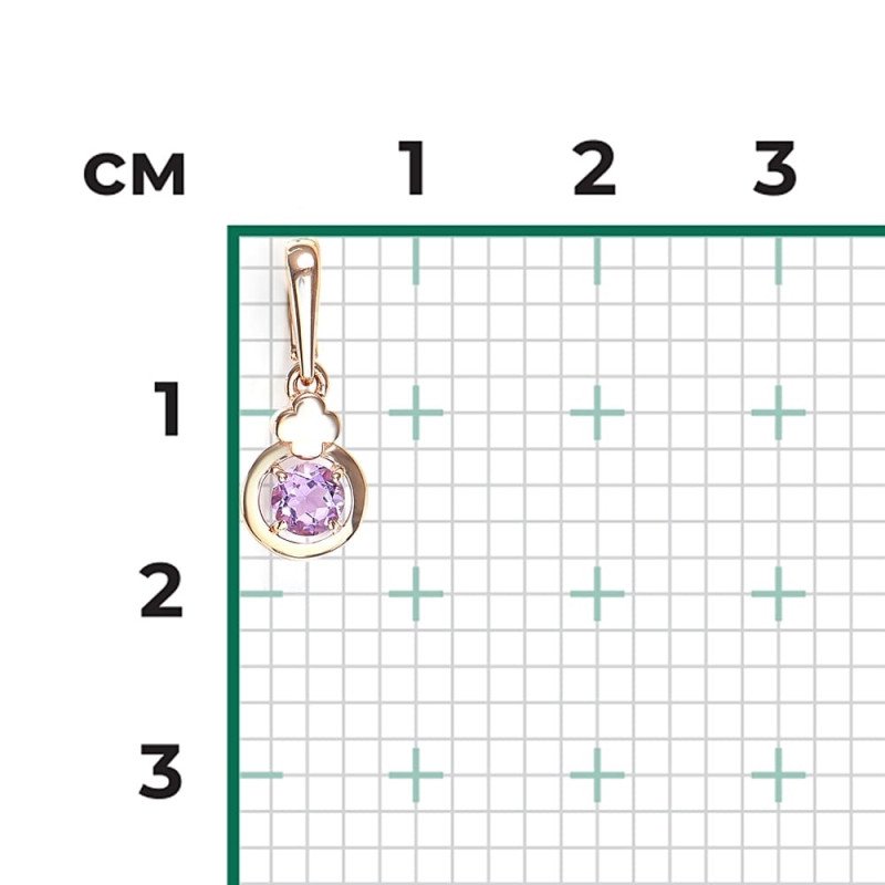 Ketten Anhänger aus 585er Rotgold Amethyst - Foto №2