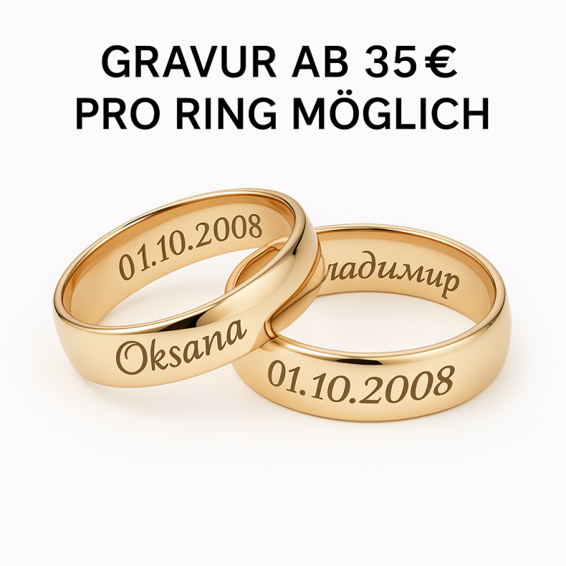 Trauring 585 Rotgold Glattpoliert (4 mm) - Foto №2
