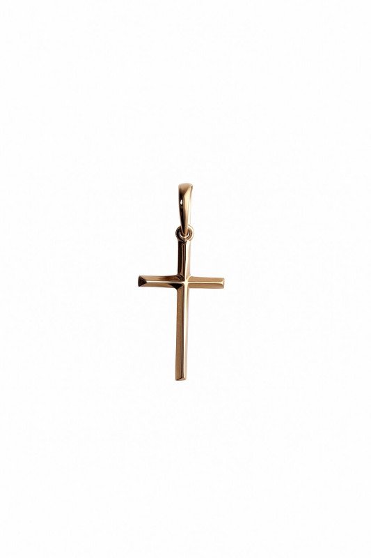 Elegantes Kreuz aus Rotgold 585 - Foto №1