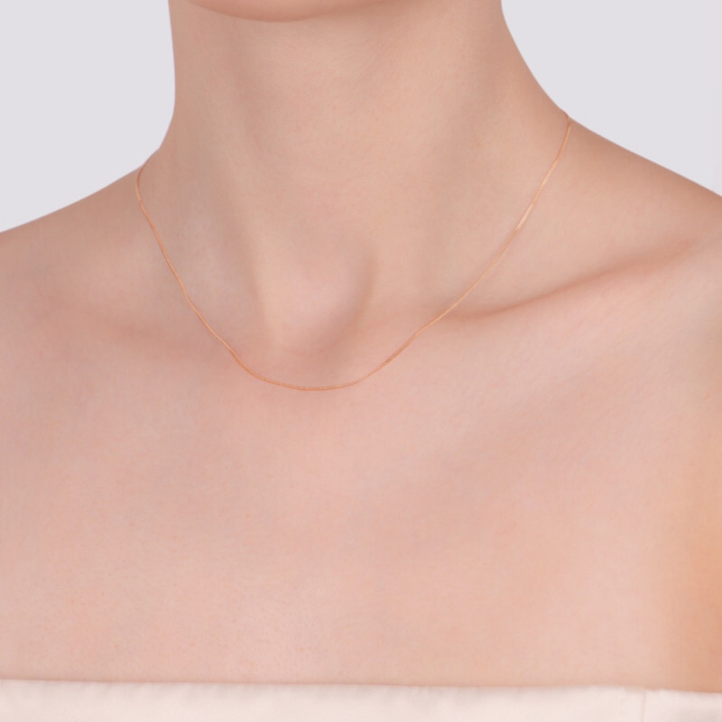 Halskette 585 Russisches Rotgold Panzerkette - Foto №2