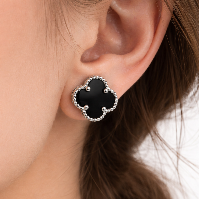 Купить серьги Клевер из серебра 925 в Германии в ZOLOTOY.de - Фото №1