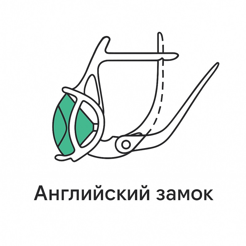 Серьги с натуральным цитрином и фианитами золото 585 Германия - Фото №1