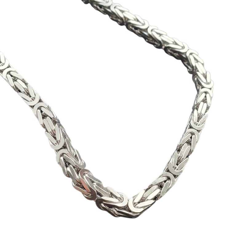 Königskette aus 925 Silber – quadratisches Königsmuster - Foto №1