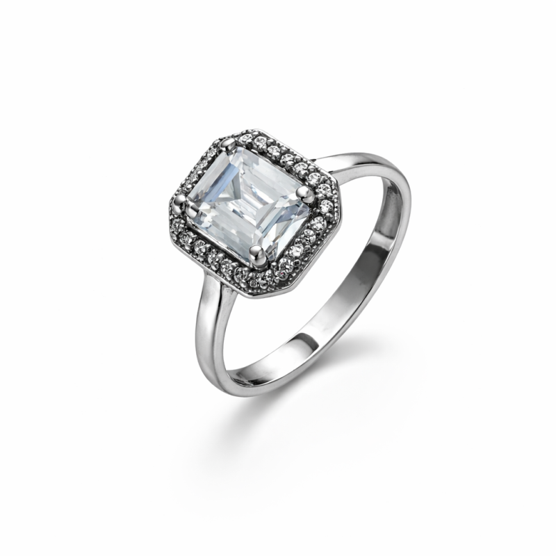 Ring mit Zirkonia aus 925 Silber - Foto №1