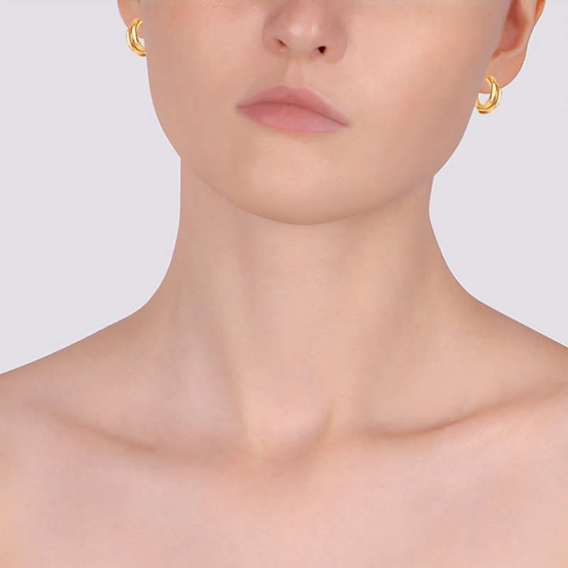 Ohrringe aus Rotgold 585 mit englischem Verschluss - Foto №4