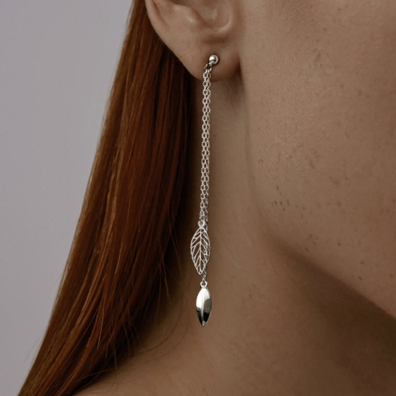 ohrstecker blätter 925 silber kaufen deutschland russischesgold.shop schnelle lieferung - Foto №2