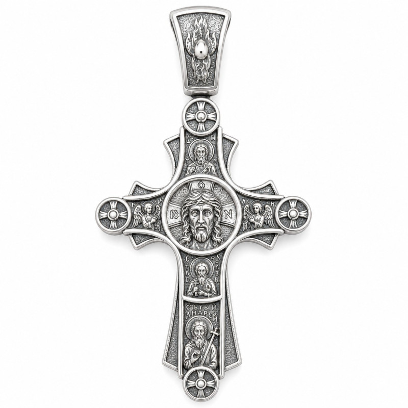 Спаси и Сохрани заказать онлайн - Foto №2 Orthodoxes Kreuz Rette und Bewahre aus Silber 925 in Deutschland kaufen - Foto №2