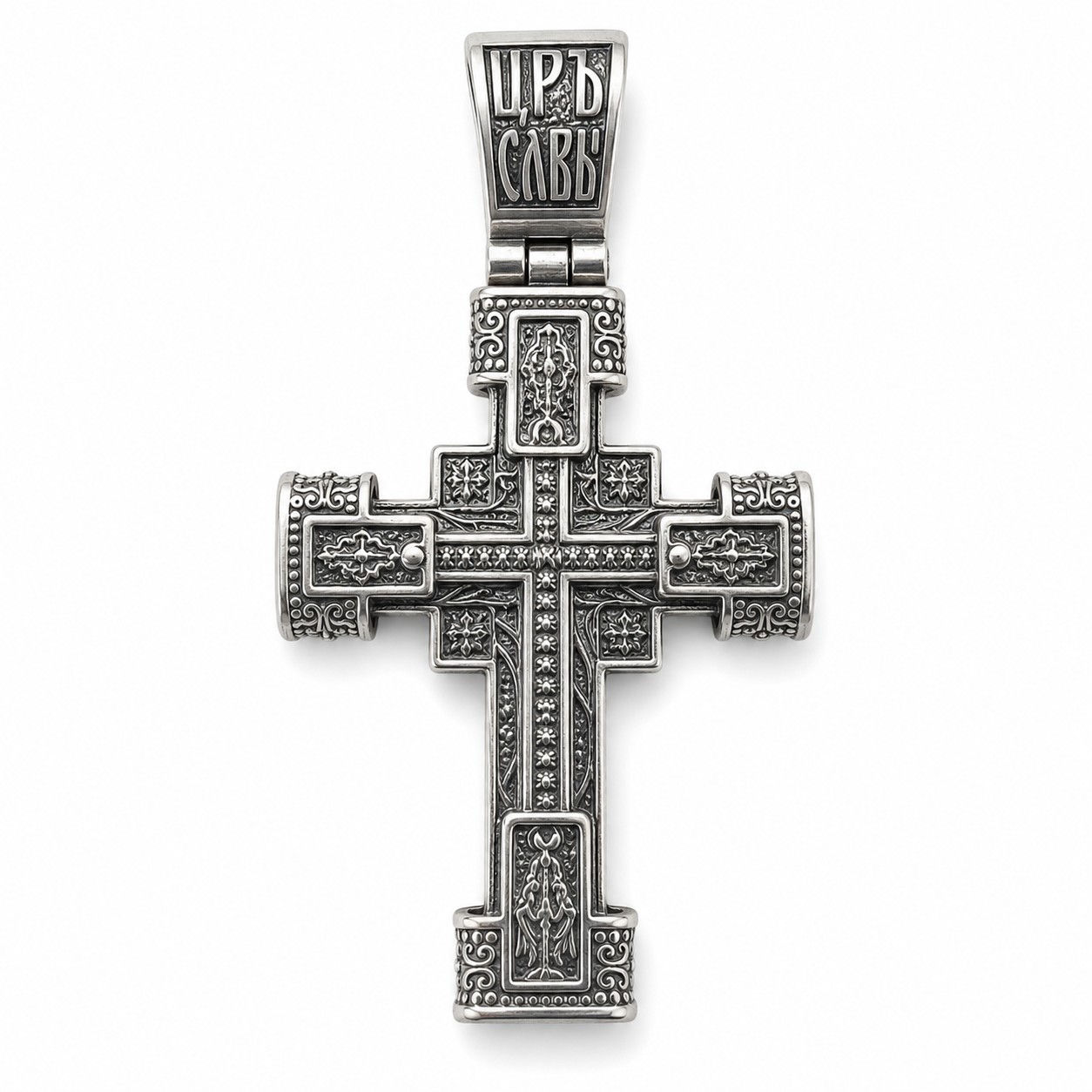 Russisches Kreuz Silber - Фото №1 Оригинальный крестик Спаси и Сохрани настоящее русское украшение - Фото №1