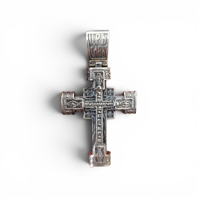 Orthodoxes Kreuz Rette und Bewahre Silber 925 - Фото №2 Православный крестик Спаси и Сохрани из серебра 925 купить в Германии - Фото №2