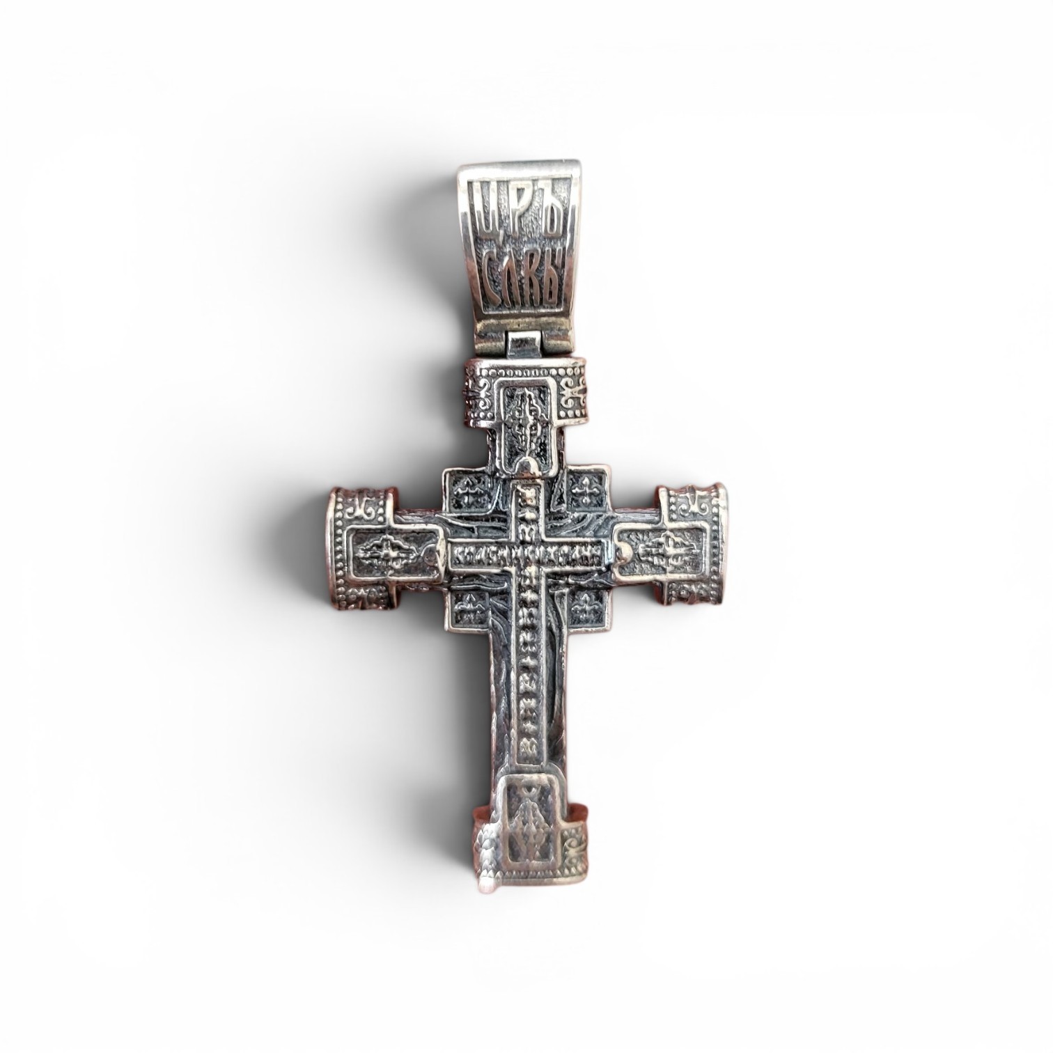 Orthodoxes Kreuz Rette und Bewahre Silber 925 - Фото №2 Православный крестик Спаси и Сохрани из серебра 925 купить в Германии - Фото №2