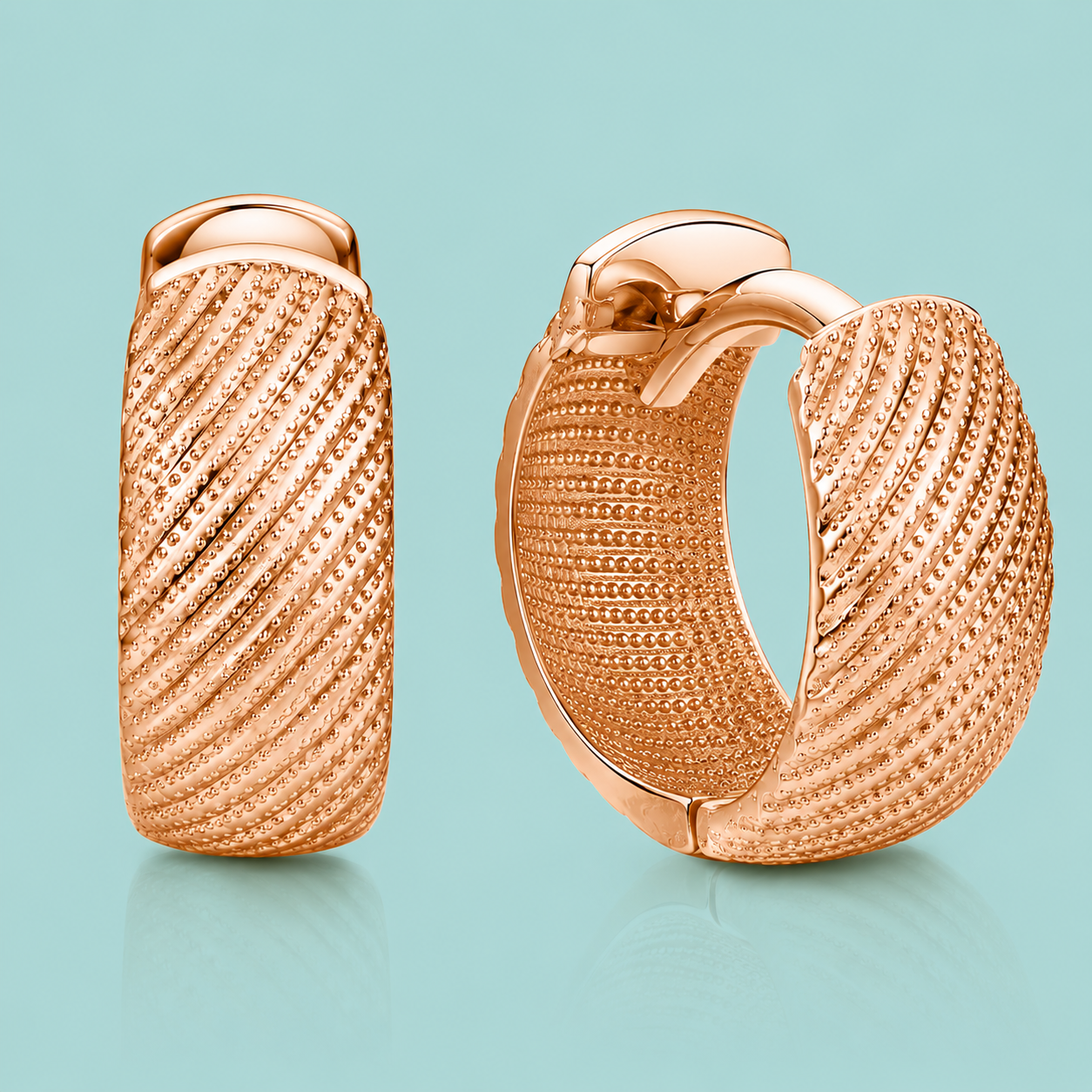 Creolen aus Rotgold 585 – echter russischer Goldschmuck in Deutschland - Foto №1 Klassische Gold-Creolen 585 russischer Goldschmuck ZOLOTOY.de - Foto №1