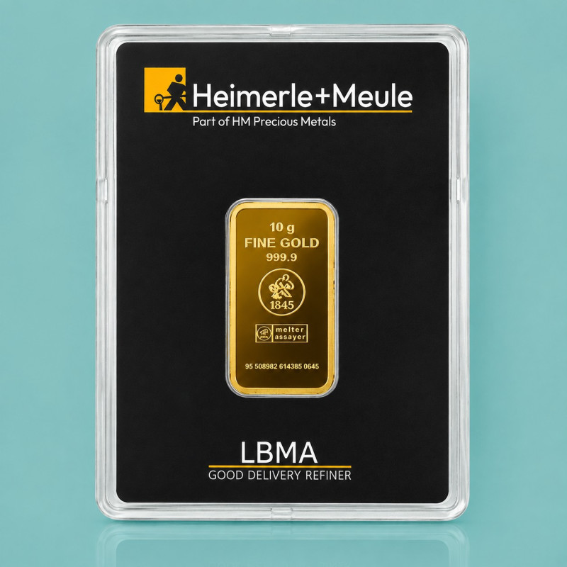 10 g Goldbarren Heimerle + Meule 999,9 – Anlagegold - Foto №2 10 g Goldbarren Heimerle + Meule 999,9 kaufen Deutschland - Foto №2