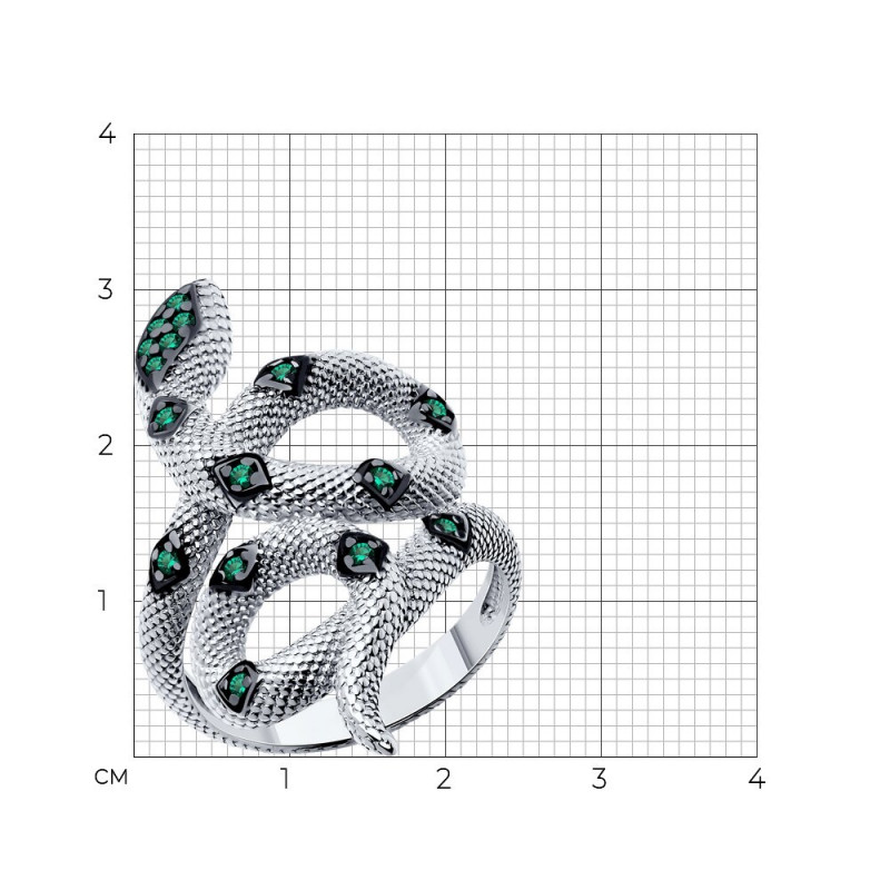 Damen Ring "Schlange" 925 Silber mit Zirkonia - Foto №2 Damen Ring "Schlange" 925 Silber mit Zirkonia - Foto №2