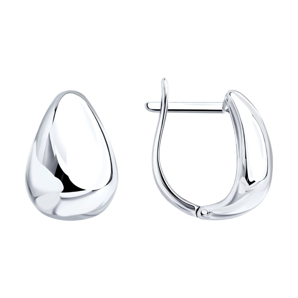 Ohrringe „Tropfen“ aus russischem Silber 925 mit englischem Verschluss - Foto №1 Ohrringe Tropfen aus russischem Silber 925 ORs94027367 kaufen Deutschland - Foto №1