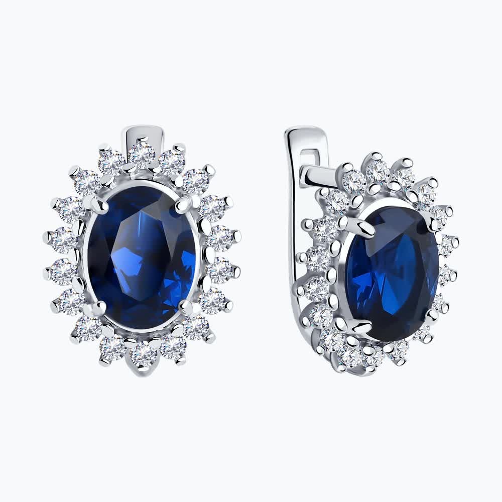 Silber Ohrringe mit Zirkonia und englischem Verschluss aus 925 Silber - Foto №1 925 Silber Damenohrringe mit Topas und Zirkonia ZOLOTOY.de - Foto №1
