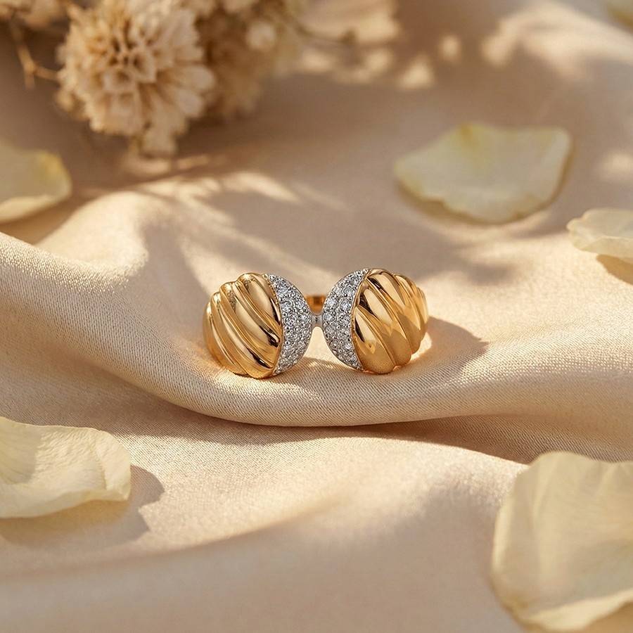 Damenring aus 375 Rotgold mit Zirkonia, Ringgröße 55 - Foto №3 Damenring aus 375 Rotgold mit Zirkonia, Ringgröße 55 - Foto №3