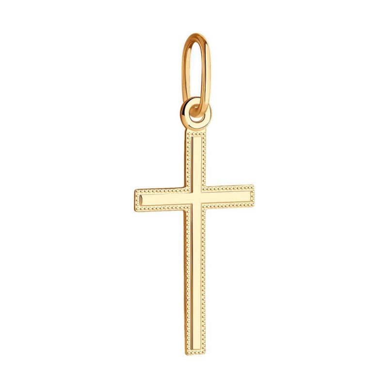 Kreuz "Segne und Rette" 585 Rotgold - Foto №1