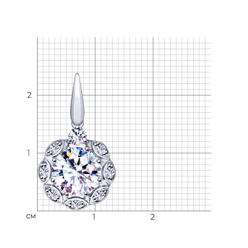 Anhänger mit Zirkonia 925 Silber - Foto №1
