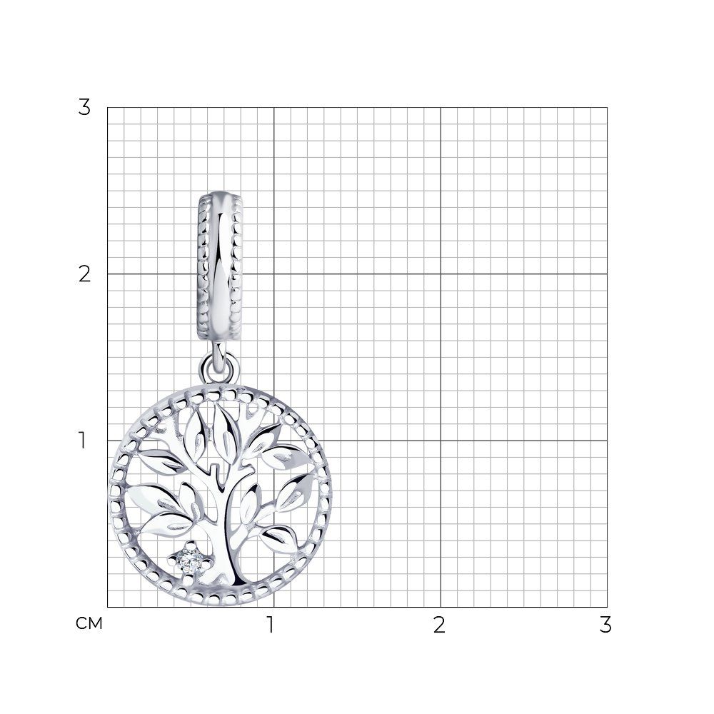 Anhänger "Lebensbaum" 925 Silber mit Zirkonia - Foto №1 Anhänger "Lebensbaum" 925 Silber mit Zirkonia - Foto №1