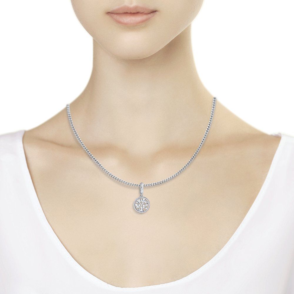 Anhänger "Lebensbaum" 925 Silber mit Zirkonia - Foto №2 Anhänger "Lebensbaum" 925 Silber mit Zirkonia - Foto №2
