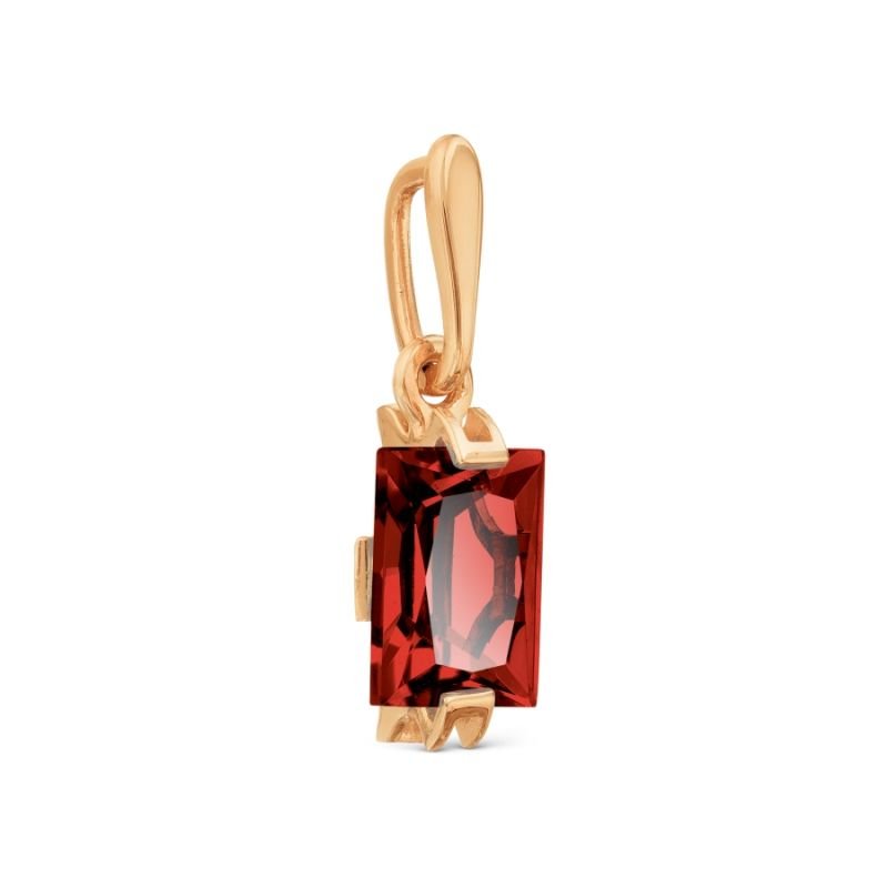 Anhänger 585 Rotgold mit Granat - Foto №1