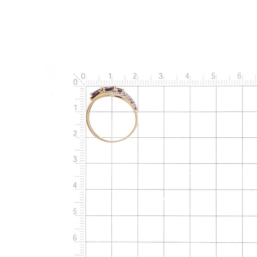 Женское кольцо с из красного золота с натуральными камнями - Фото №2 Женское кольцо с из красного золота с натуральными камнями - Фото №2