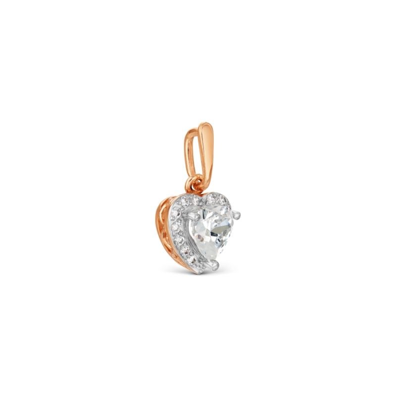 Anhänger "HERZCHEN" mit Zirkonia 585 Rotgold - Foto №1