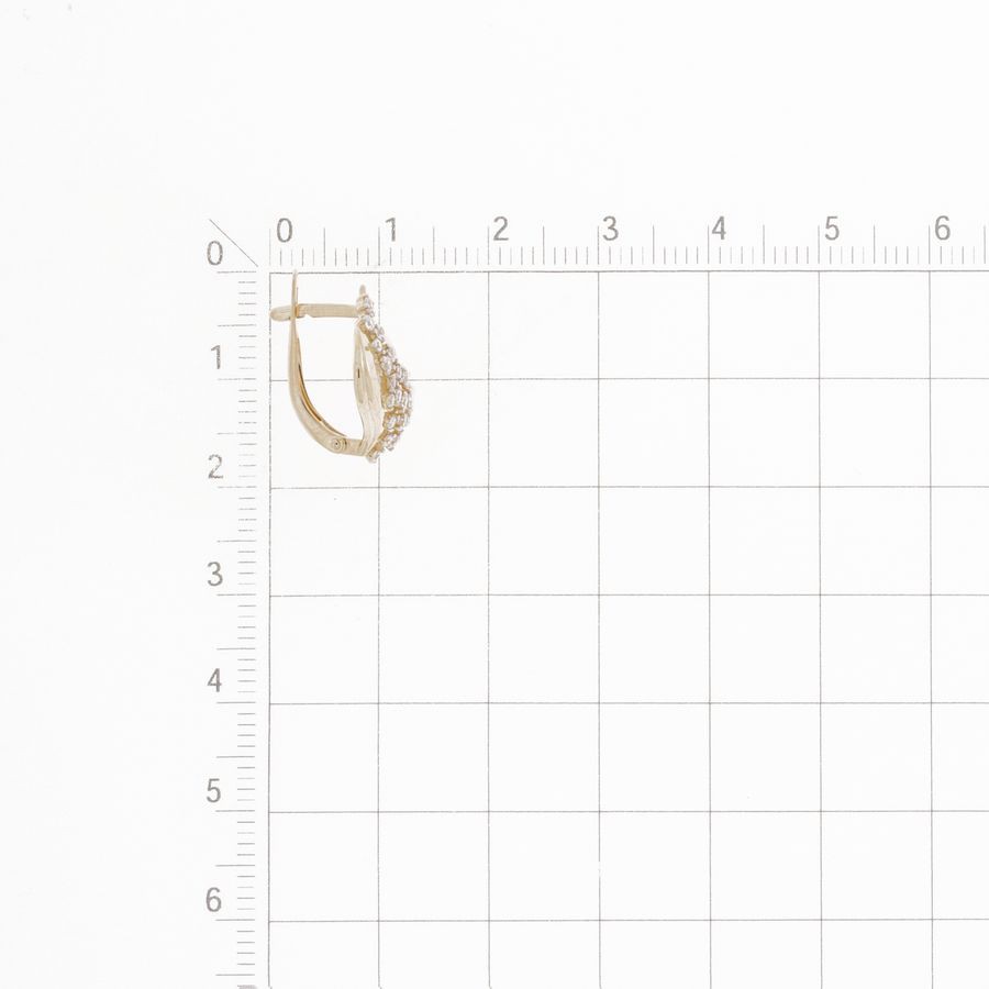 Ohrringe mit Zirkonia | 585 Rotgold - Foto №1 Ohrringe mit Zirkonia | 585 Rotgold - Foto №1