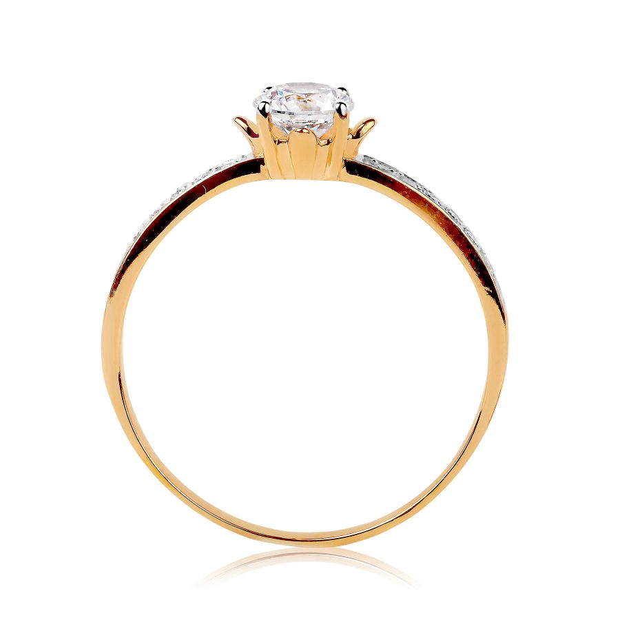 Damen Ring mit Zirkonia | 585 Rotgold Verlobungsring - Foto №2 Damen Ring mit Zirkonia | 585 Rotgold Verlobungsring - Foto №2