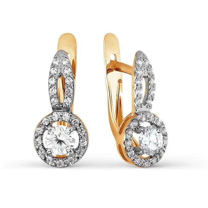 Damenohrschmuck aus 585er Gold kaufen - Russische Ohrringe aus 585er Rotgold in Berlin - Foto №1