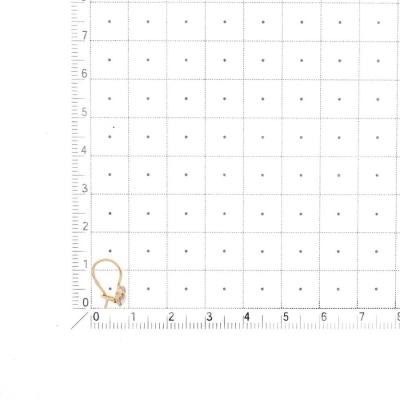 Kinder Ohrringe mit Zirkonia - 375 Rotgold - Foto №1