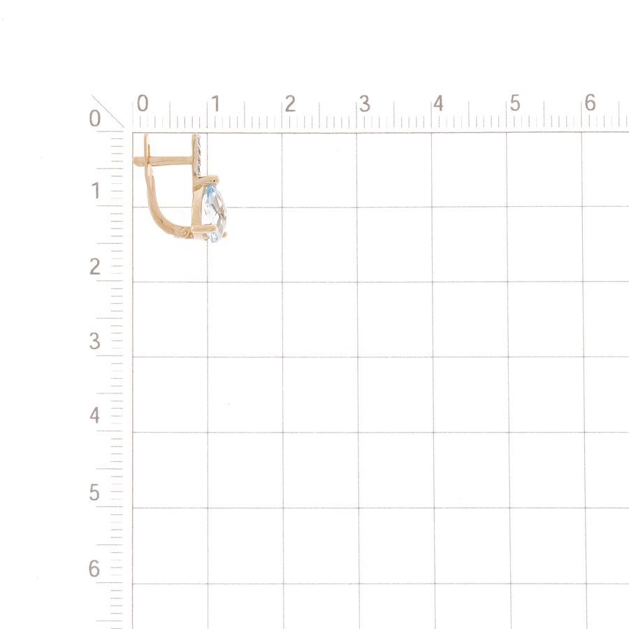 ZM Ohrringe mit Topas und Zirkonia 585 Rotgold - Foto №1 ZM Ohrringe mit Topas und Zirkonia 585 Rotgold - Foto №1