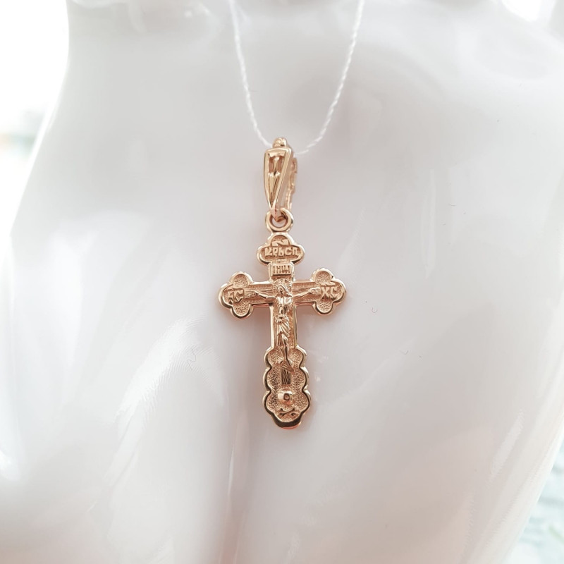 Kreuz "Segne und Rette" 585 Rotgold - Foto №1