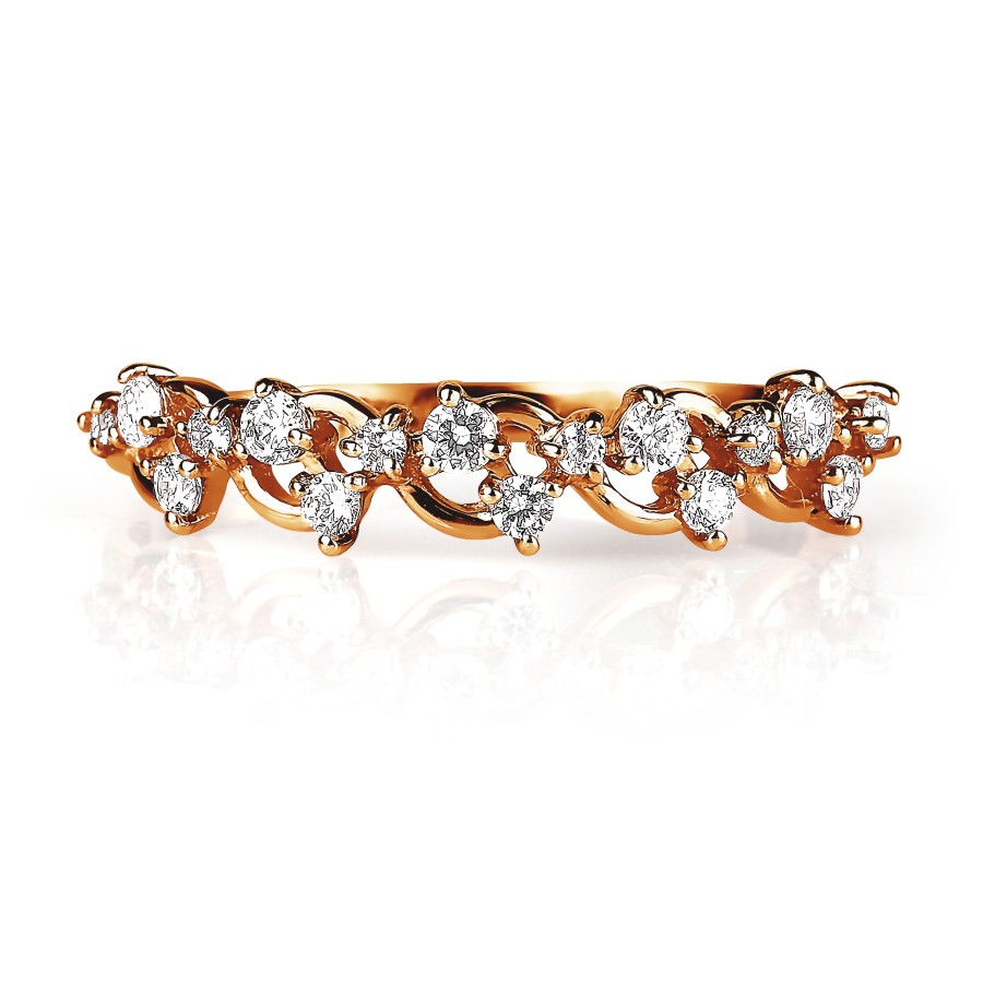 Damen Ring mit Zirkonia | 585 Rotgold - Foto №1 Damen Ring mit Zirkonia | 585 Rotgold - Foto №1