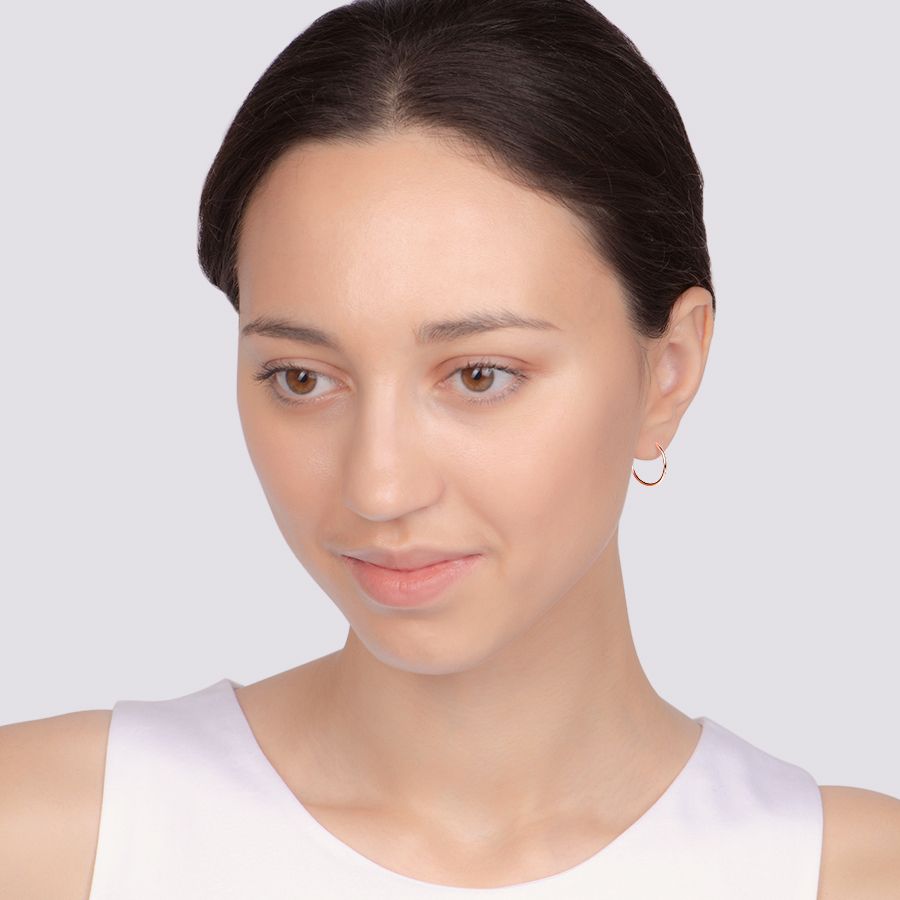 Paar Creolen 585 Rotgold - Foto №2 Paar Creolen 585 Rotgold - Foto №2