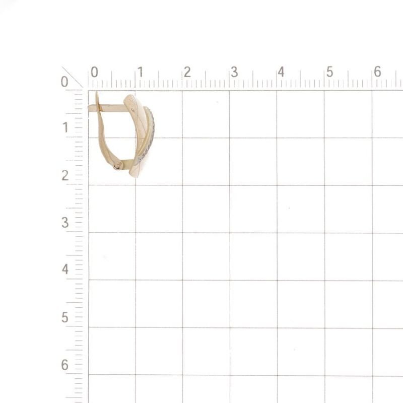 Ohrringe mit Zirkonia | 585 Rotgold - Foto №1