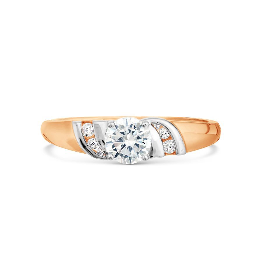 Damen Ring mit Zirkonia | 585 Rotgold - Foto №1 Damen Ring mit Zirkonia | 585 Rotgold - Foto №1