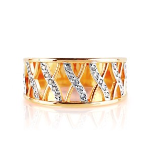 Damen Ring mit Zirkonia 375 Rotgold - Foto №1 Damen Ring mit Zirkonia 375 Rotgold - Foto №1