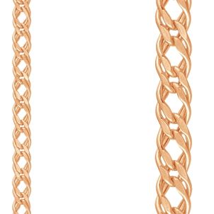 Цепочка двойной Ромб из красного русского золота 585 пробы - Фото №1 Цепочка двойной Ромб из красного русского золота 585 пробы - Фото №1