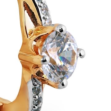 Серьги с Elements из красного золота 585 пробы - Фото №1