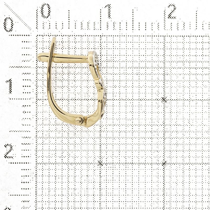 585er Goldohrringe mit Brillanten - Zolotoy-mir.de - Foto №1