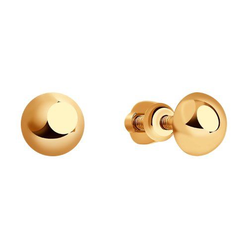 Goldohrringe Ohrstecker Rosegold SOKOLOV - Zolotoy-mir.de - Foto №1