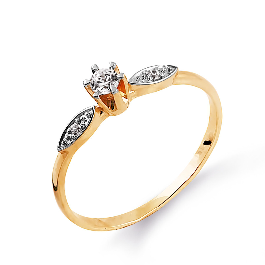 Damen Ring mit Zirkonia | 585 Rotgold