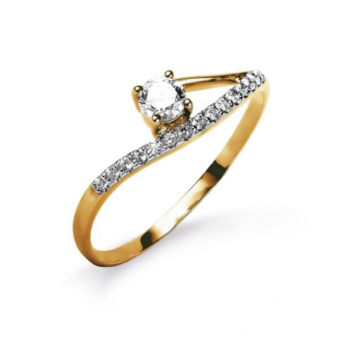 Damen Ring 585 Gelbgold mit Zirkonia