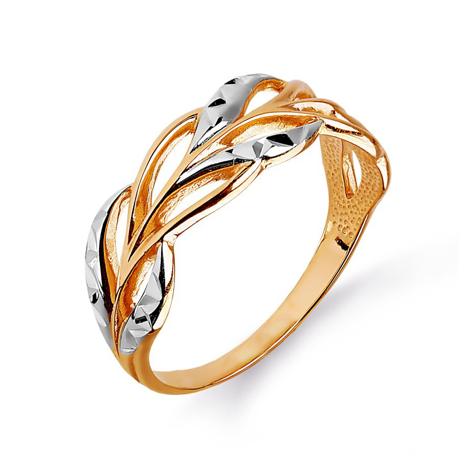 Damen Ring 585 Rotgold Diamantiert