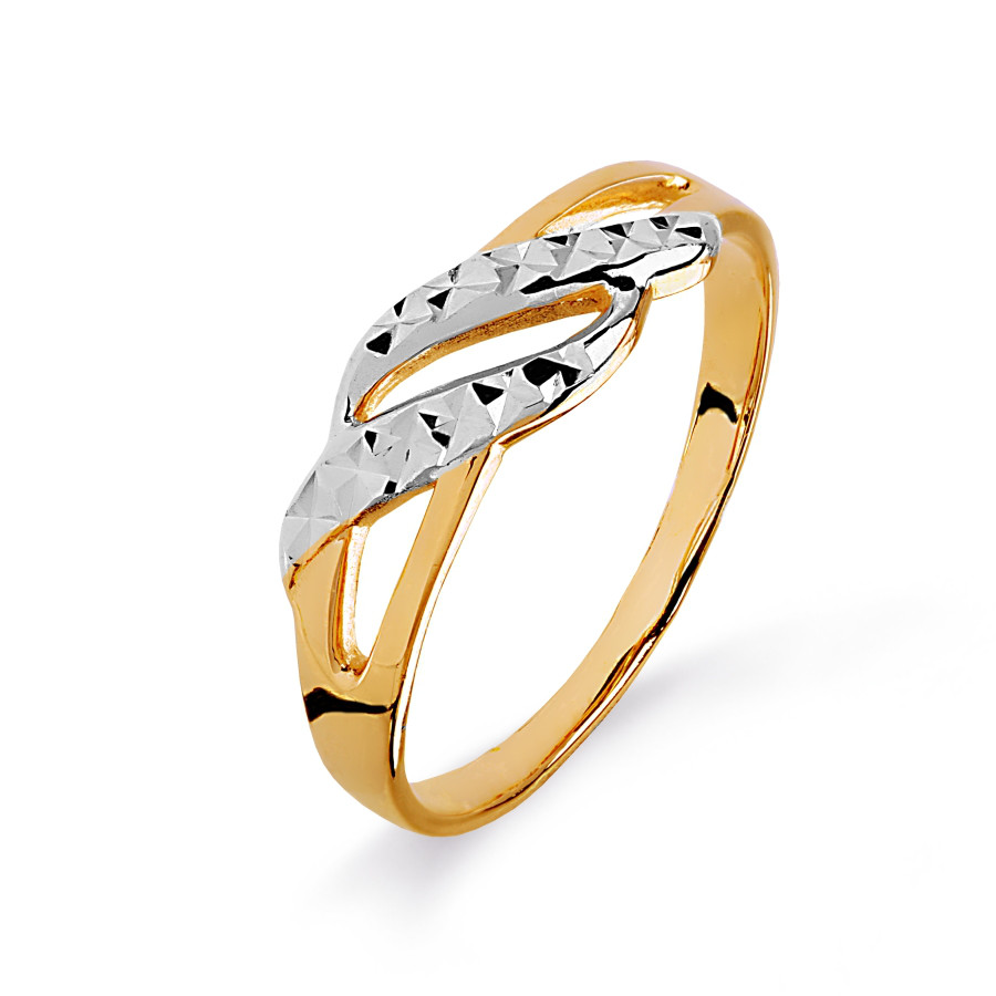 Damen Ring 585 Rotgold Diamantiert Bicolor Damen Ring 585 Rotgold Diamantiert Bicolor