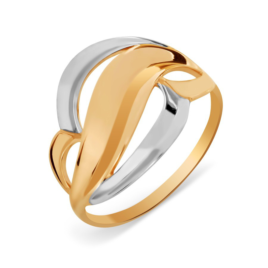Damen Ring 585 Rotgold Bicolor