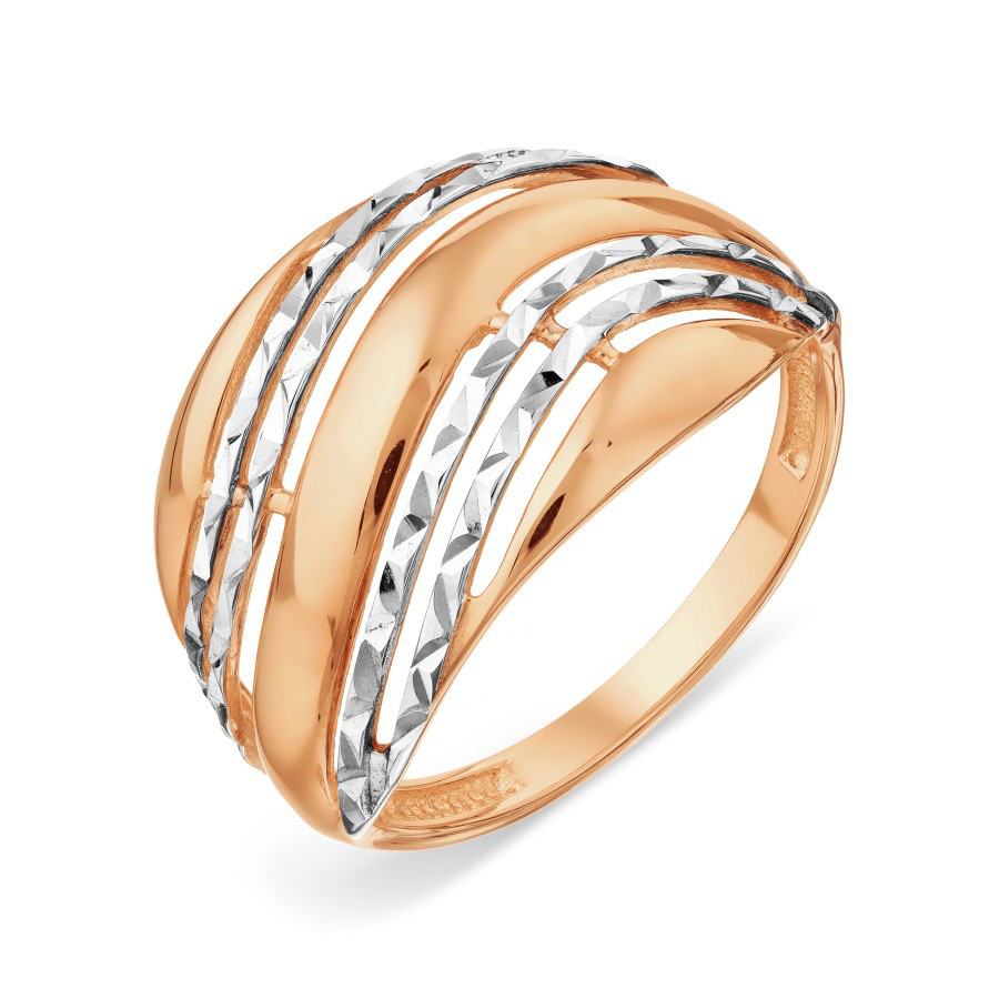 Damen Ring 585 Rotgold mit Diamantschliff