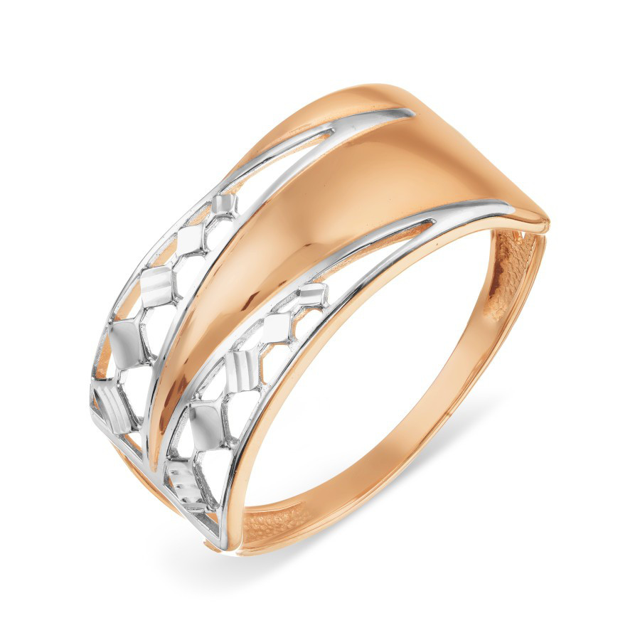 Damen Ring 585 Rotgold mit Diamantschliff
