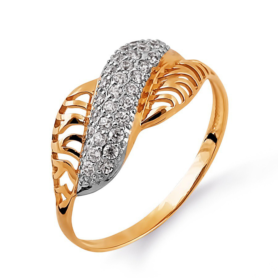 Damen Ring mit Zirkonia | 585 Rotgold